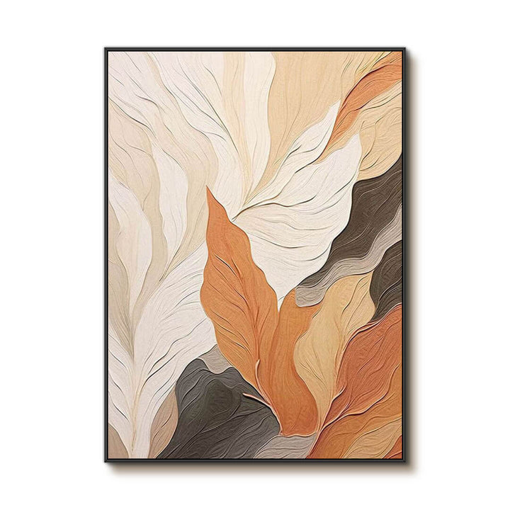 Terracotta Foliage – Textured Hand-Painted Oil Painting