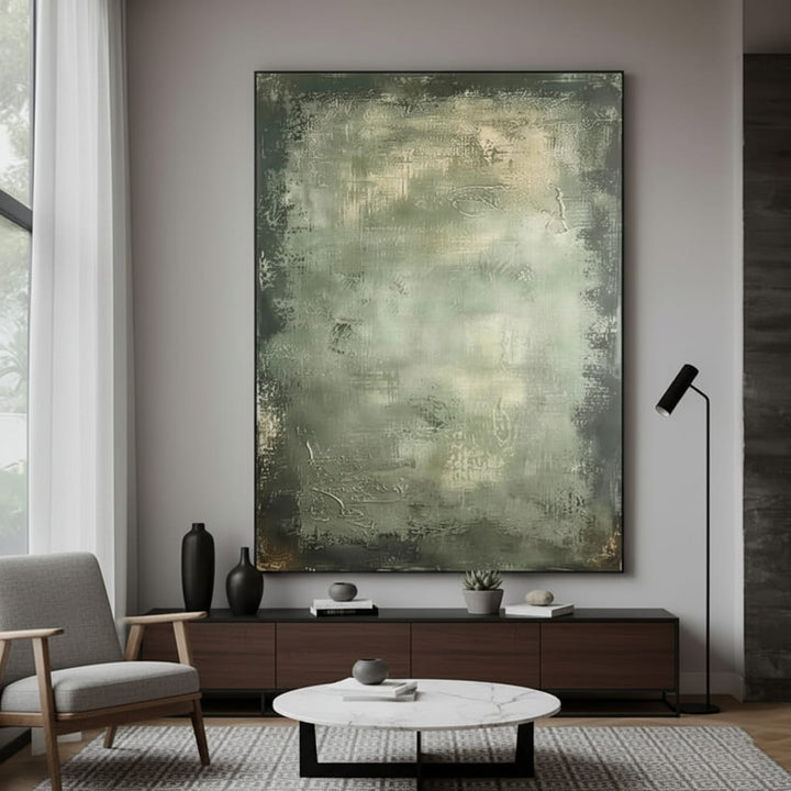 Veridian Tarnish – Textured Hand-Painted Oil Painting