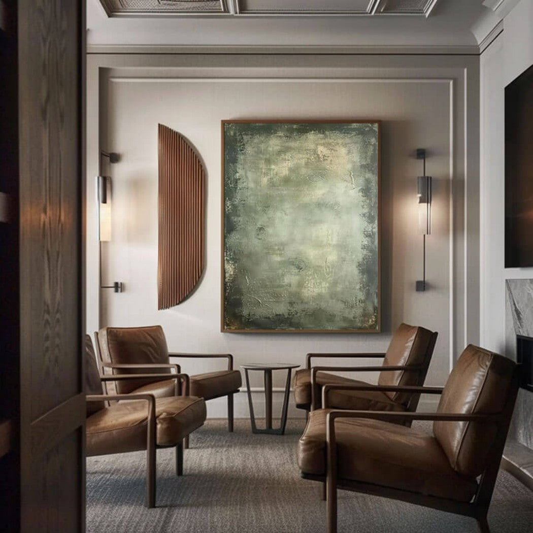 Veridian Tarnish – Textured Hand-Painted Oil Painting