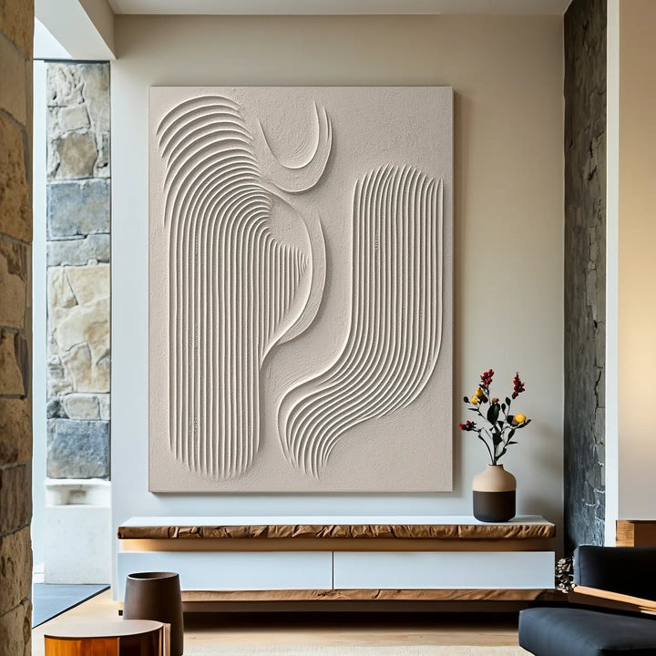 Kinetic Furrow – Sculptural Hand-Painted Oil Painting