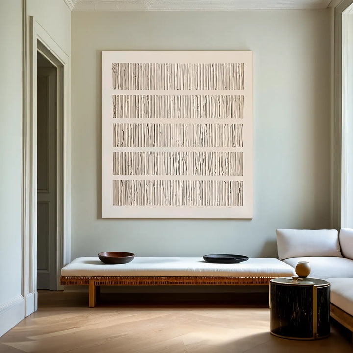 Reed Impasto – Wabi-Sabi Hand-Painted Oil Painting