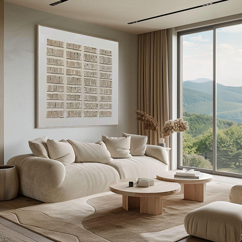 Reed Impasto – Wabi-Sabi Hand-Painted Oil Painting