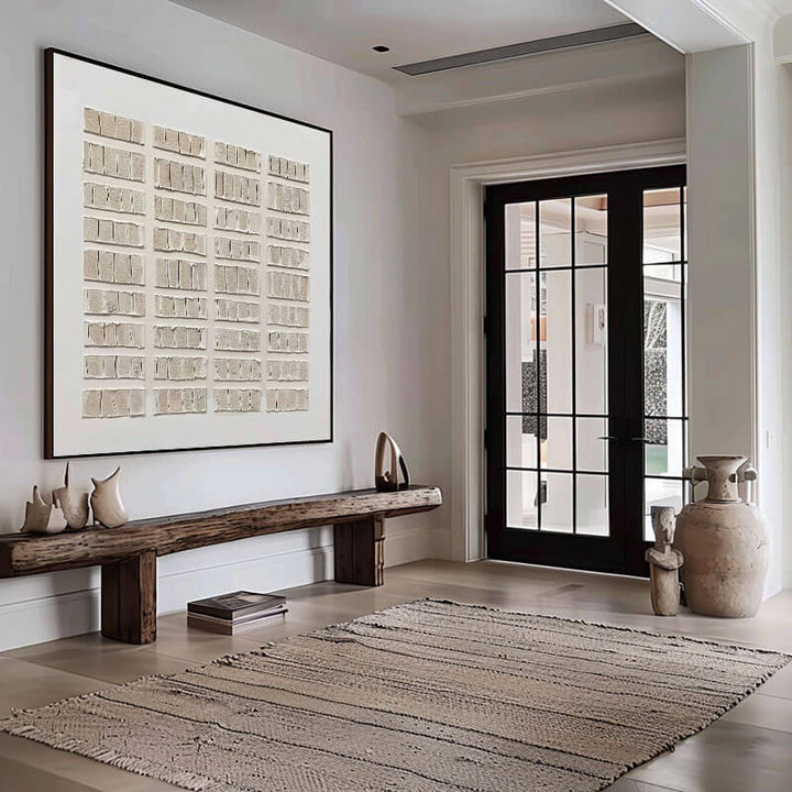 Reed Impasto – Wabi-Sabi Hand-Painted Oil Painting